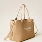 BORSA SHOPPER EFFETTO RAFIA