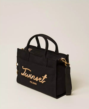 BORSA SHOPPER IN CANVAS CON LOGO