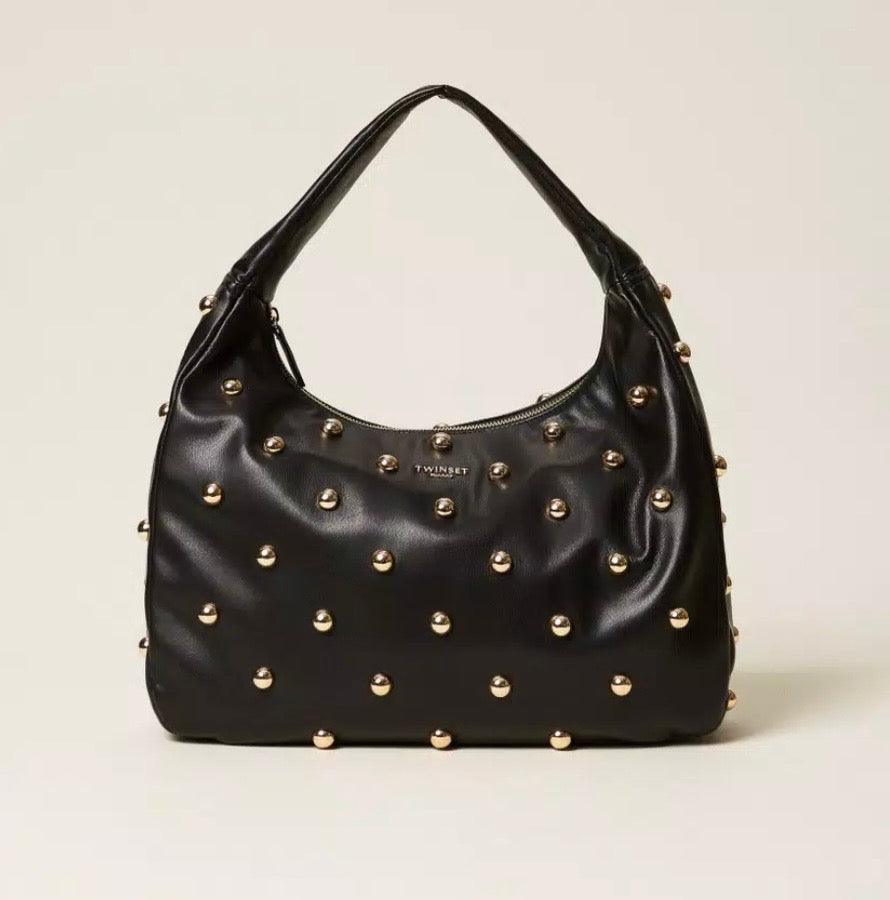 BORSA HOBO CON BORCHIE