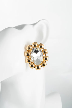 Orecchini lobo metallo e Swarovski
