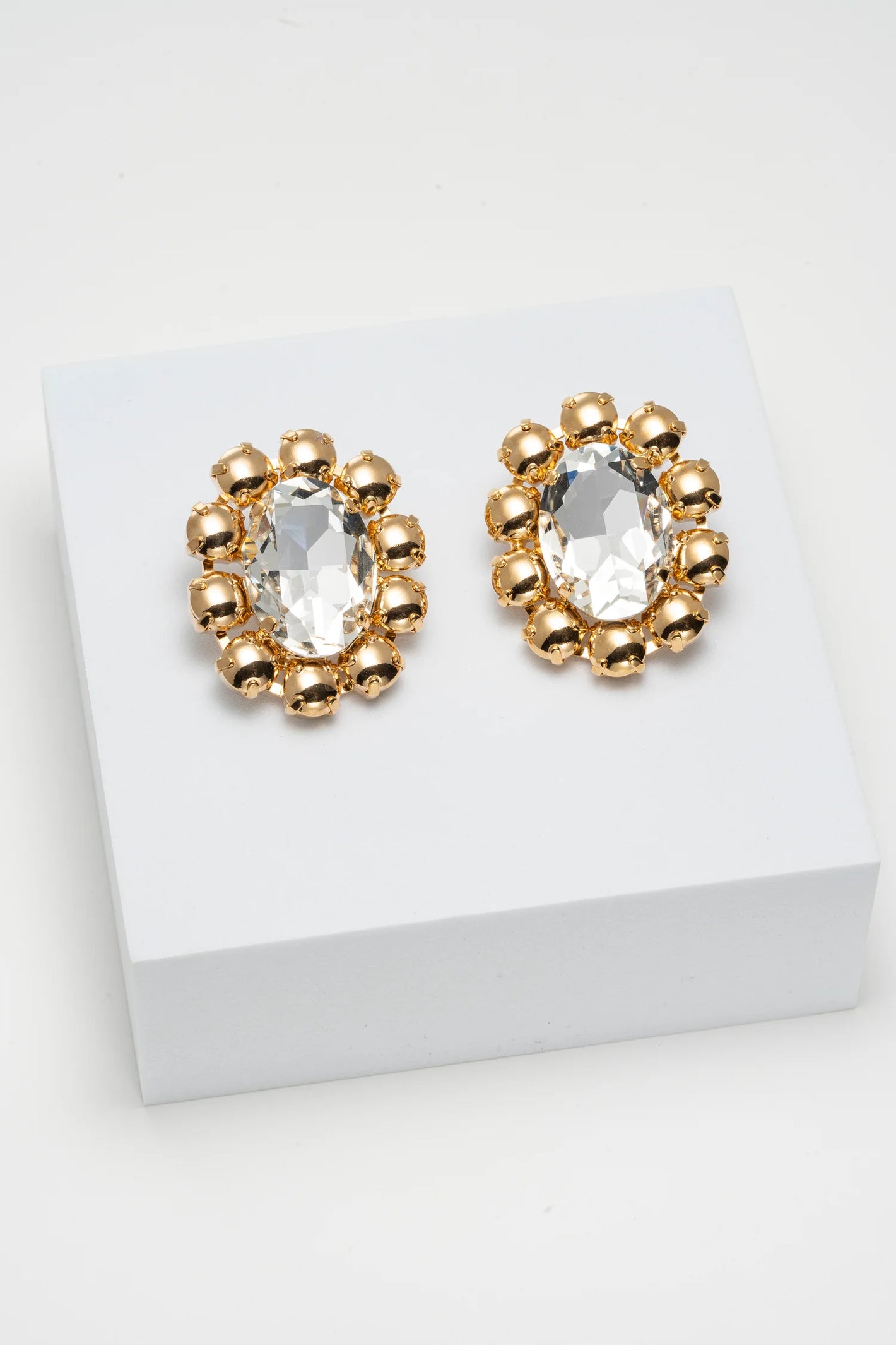 Orecchini lobo metallo e Swarovski