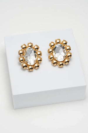 Orecchini lobo metallo e Swarovski
