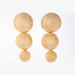 Orecchini metallo oro 3 boule