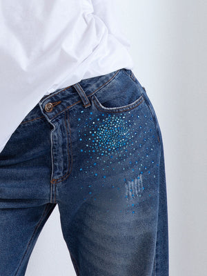 Denim ODI ET AMO Pioggia Strass