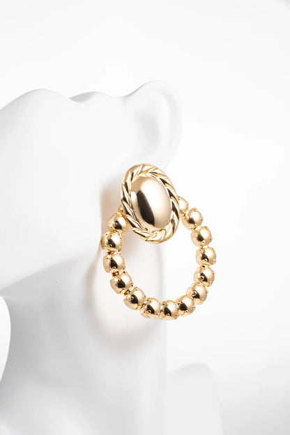 Orecchini metallo oro cerchio
