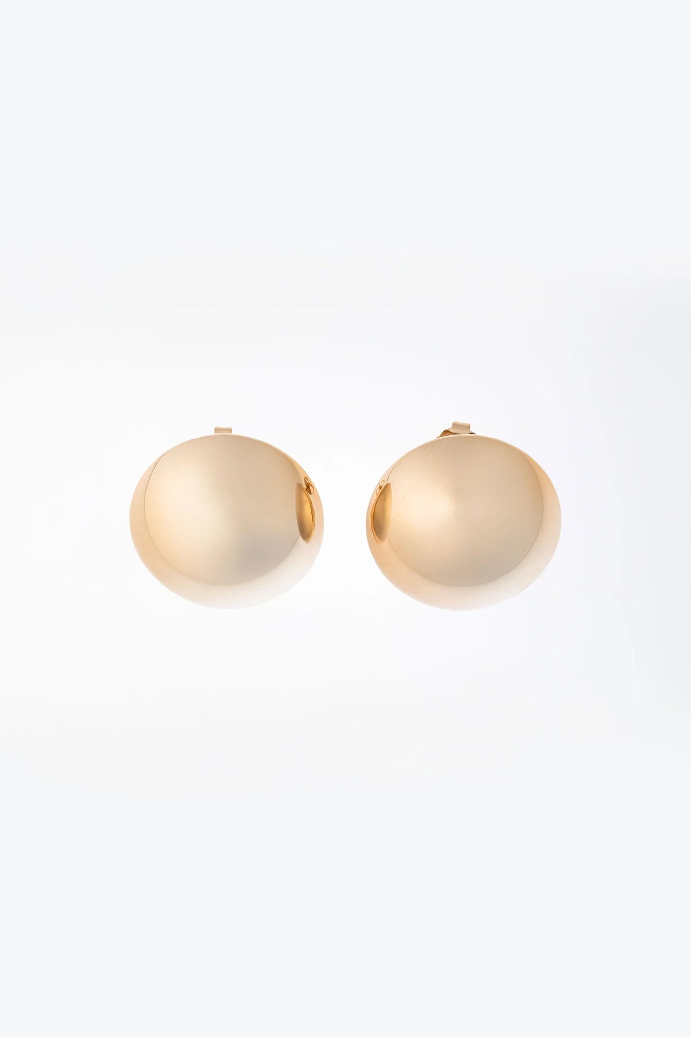 Orecchini metallo oro boule singola