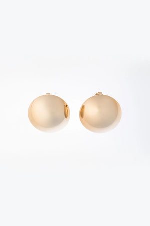 Orecchini metallo oro boule singola
