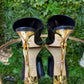 Sandali Werner Black & Gold