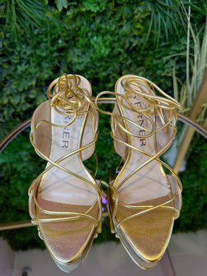 Sandali schiava Werner Gold